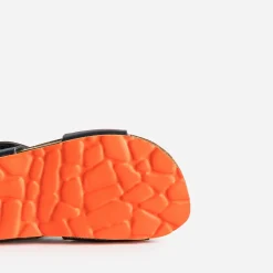 Sandale anatomique marine semelle orange