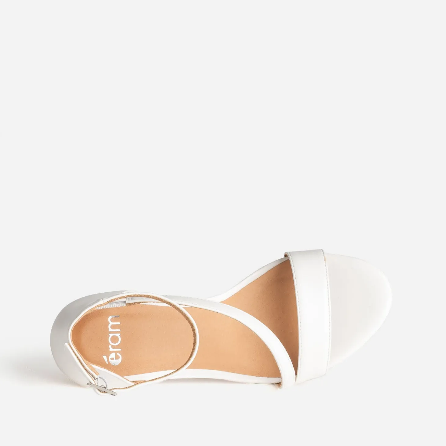 Sandale blanche à talon fin