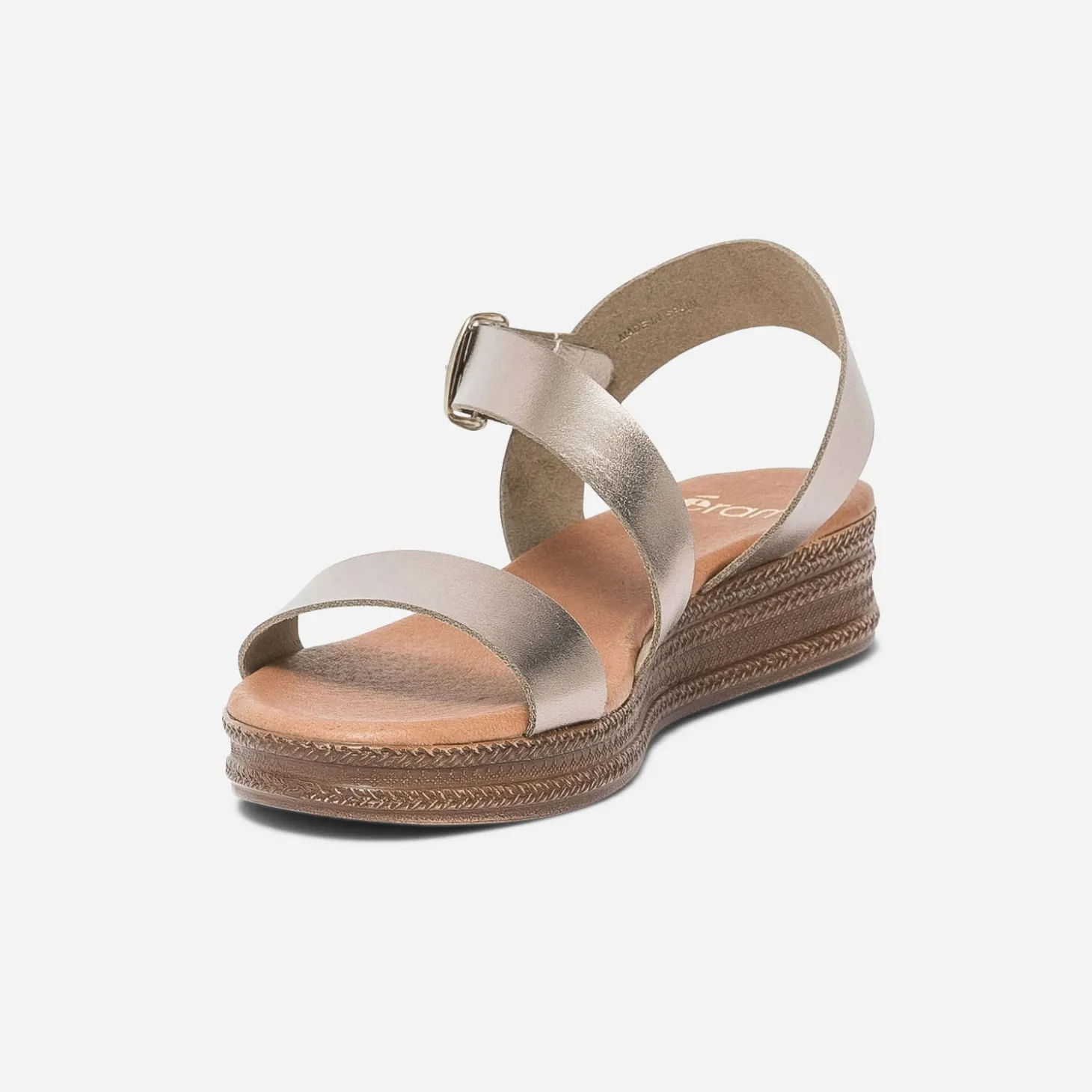 Sandale bronze en cuir