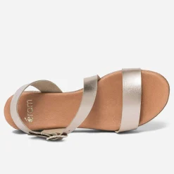 Sandale bronze en cuir