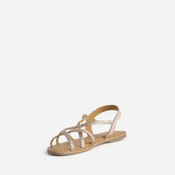 Sandale BUGGY cuivrée cuir tressé
