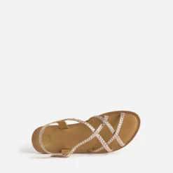 Sandale BUGGY cuivrée cuir tressé