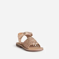 Sandale BUGGY cuivrée cuir avec tressage