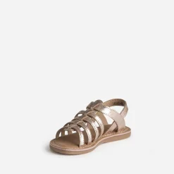 Sandale BUGGY rose cuivré en cuir