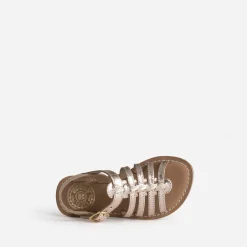 Sandale BUGGY rose cuivré en cuir