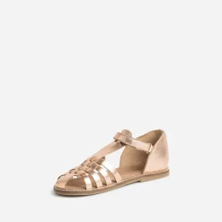 Sandale BUGGY rose cuivré en cuir