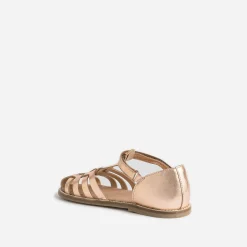 Sandale BUGGY rose cuivré en cuir