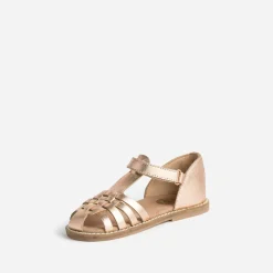 Sandale BUGGY rose cuivré en cuir