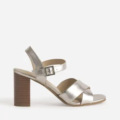 Sandale CAPRICE dorée cuir à talon haut