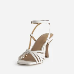 Sandale écru multi brides talon fin