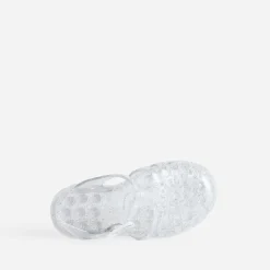 Sandale enfant MEDUSE transparente paillettes argentées