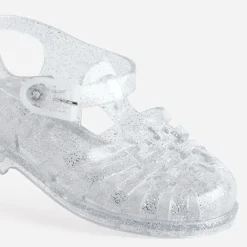 Sandale enfant MEDUSE transparente paillettes argentées