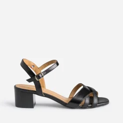 Sandale ERAM FLEX noire en cuir