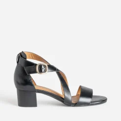 Sandale ERAM FLEX noire en cuir