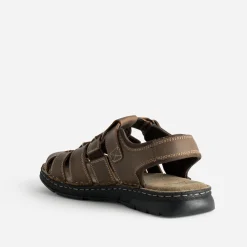 Sandale fermée FRANCE ARNO marron cuir