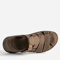 Sandale fermée FRANCE ARNO marron cuir