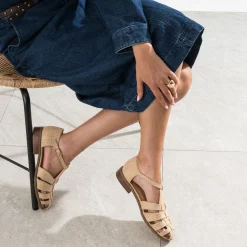 Sandale fishermann beige tressé