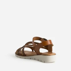 Sandale FRANCE ARNO cognac cuir