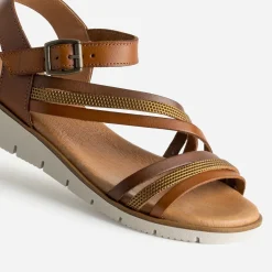 Sandale FRANCE ARNO cognac cuir