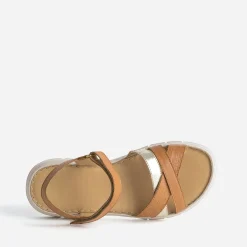 Sandale FRANCE ARNO cognac cuir