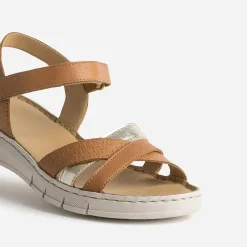 Sandale FRANCE ARNO cognac cuir