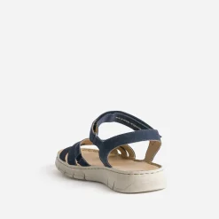 Sandale FRANCE ARNO marine cuir nubuck
