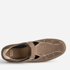 Sandale FRANCE ARNO taupe en cuir nubuck
