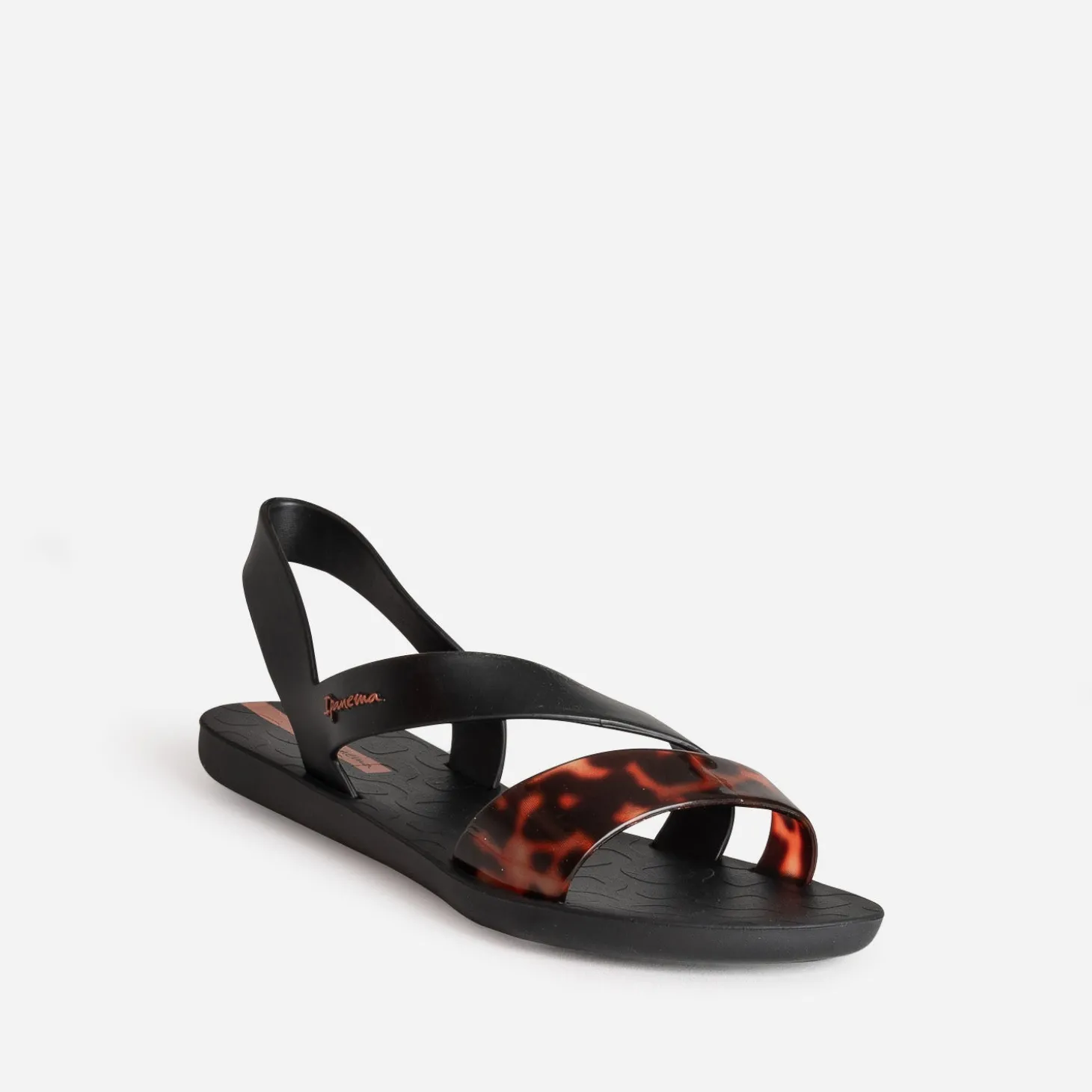 Sandale IPANEMA noire bride écaille