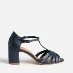 Sandale marine à talon
