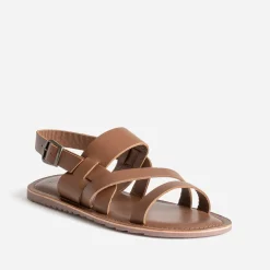 Sandale marron cuir éco-conçu