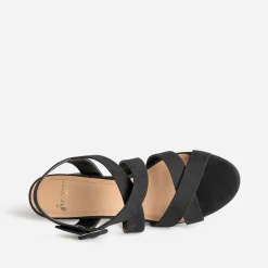 Sandale noire suédée