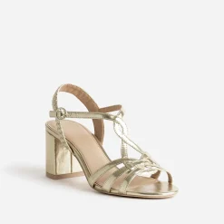Sandale or à brides entrelacées
