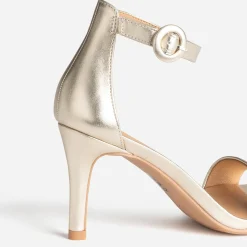 Sandale or à talon fin