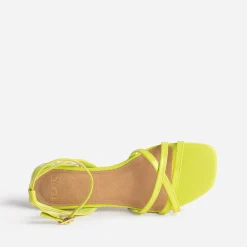 Sandale plate TEXTO lime verni