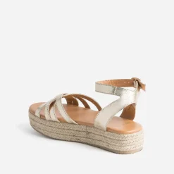 Sandale plateforme TEXTO dorée