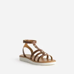 Sandale spartiate BUGGY camel cuir