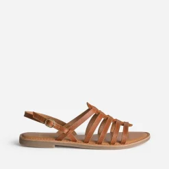 Sandale spartiate cognac cuir