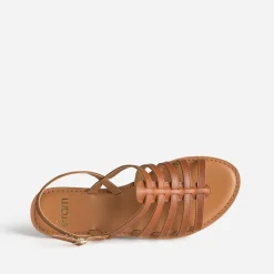 Sandale spartiate cognac cuir