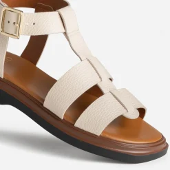 Sandale spartiate TEXTO écrue en cuir