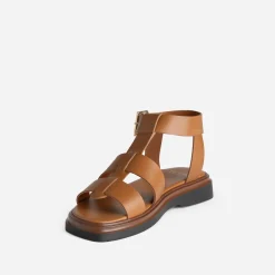 Sandale spartiate TEXTO cognac cuir