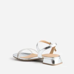 Sandale TEXTO argent à strass