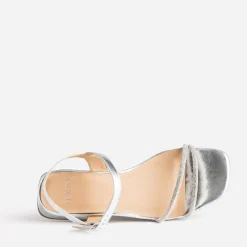 Sandale TEXTO argent à strass