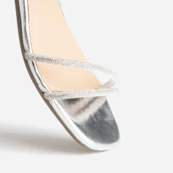 Sandale TEXTO argent à strass