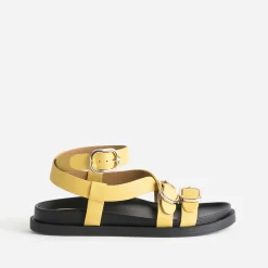 Sandale TEXTO banana cream brides à boucles