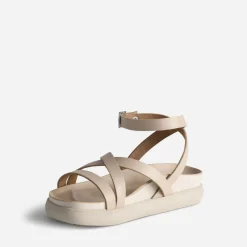 Sandale TEXTO beige à bride croisée cheville