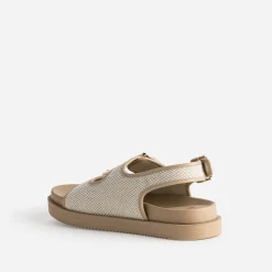Sandale TEXTO beige motif chevrons