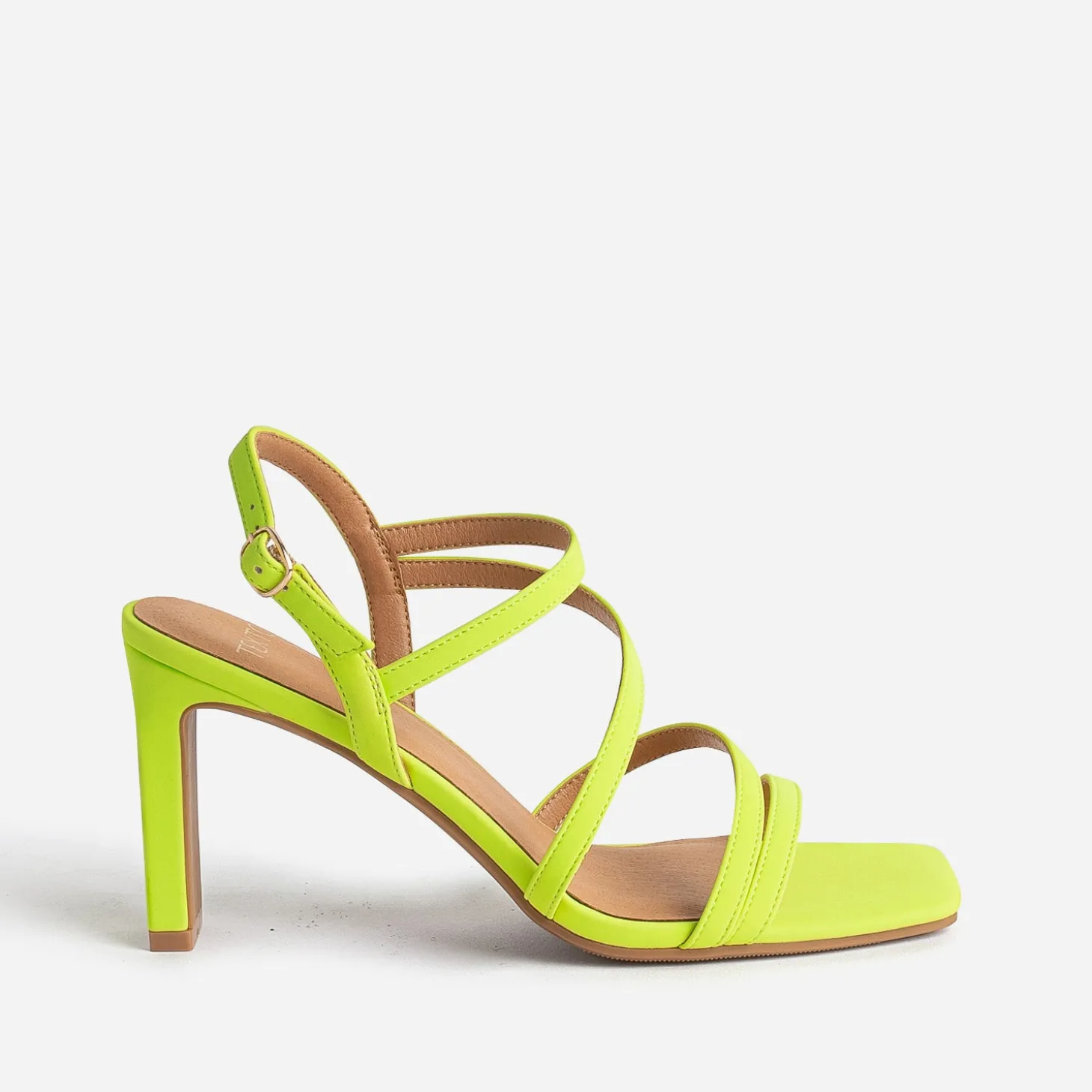 Sandale TEXTO lime à talon