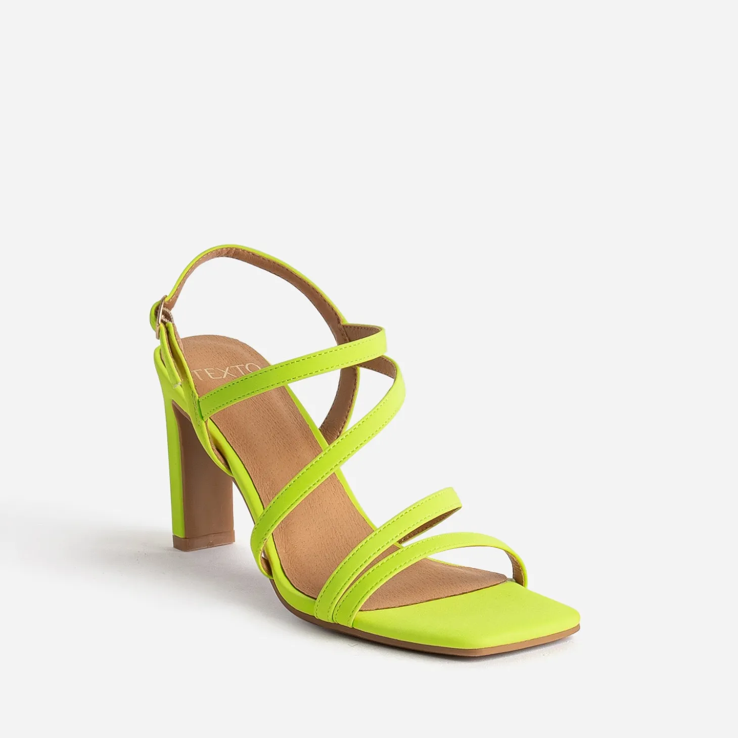 Sandale TEXTO lime à talon