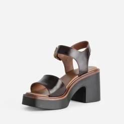 Sandale TEXTO marron cuir