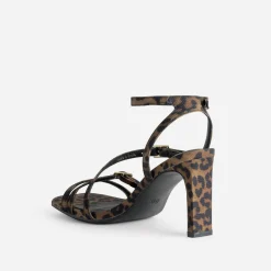 Sandale TEXTO marron effet léopard